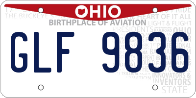 OH license plate GLF9836