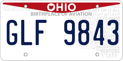 OH license plate GLF9843