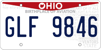 OH license plate GLF9846