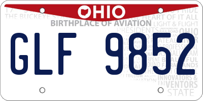 OH license plate GLF9852