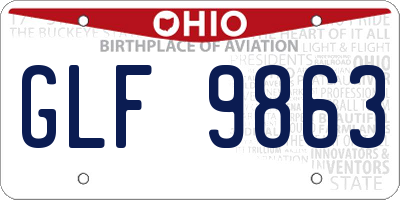 OH license plate GLF9863