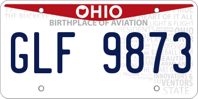 OH license plate GLF9873