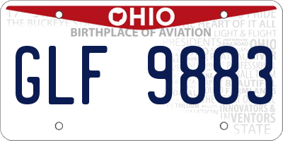 OH license plate GLF9883