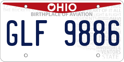 OH license plate GLF9886