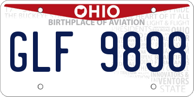 OH license plate GLF9898
