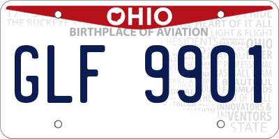 OH license plate GLF9901