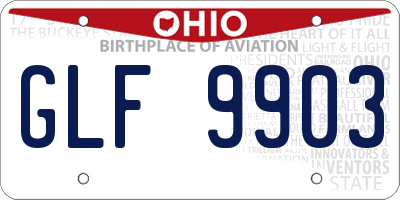 OH license plate GLF9903