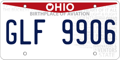 OH license plate GLF9906