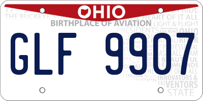 OH license plate GLF9907