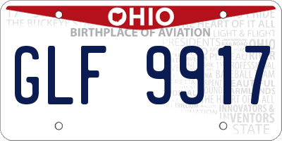 OH license plate GLF9917