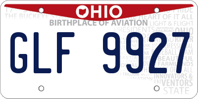 OH license plate GLF9927