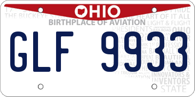 OH license plate GLF9933