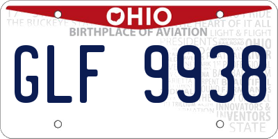 OH license plate GLF9938