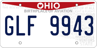 OH license plate GLF9943
