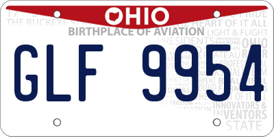 OH license plate GLF9954