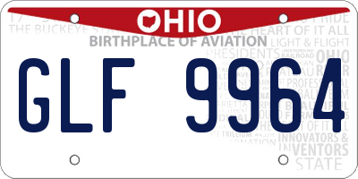 OH license plate GLF9964