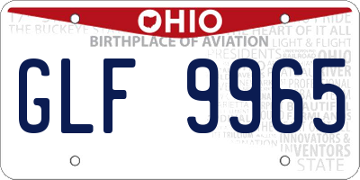 OH license plate GLF9965