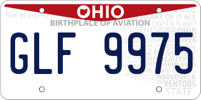 OH license plate GLF9975
