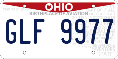 OH license plate GLF9977