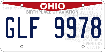 OH license plate GLF9978