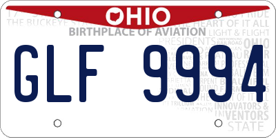 OH license plate GLF9994