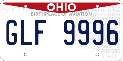 OH license plate GLF9996
