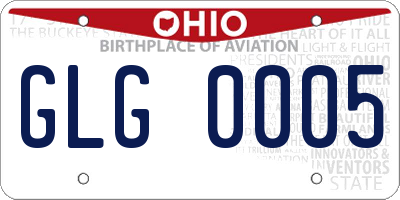 OH license plate GLG0005