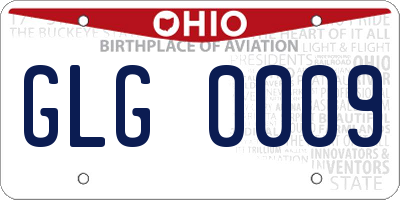 OH license plate GLG0009