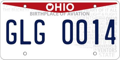OH license plate GLG0014