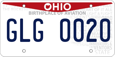 OH license plate GLG0020