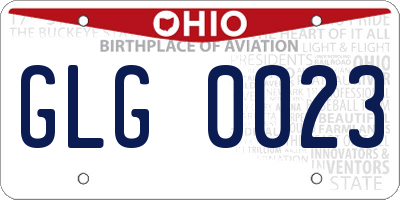 OH license plate GLG0023
