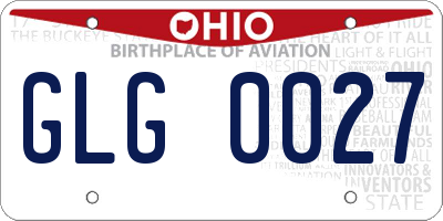 OH license plate GLG0027