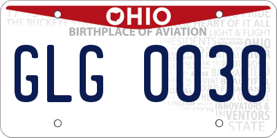 OH license plate GLG0030