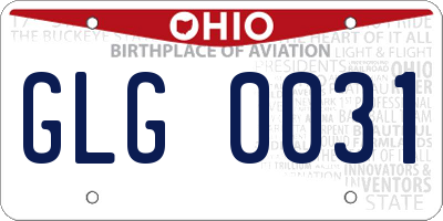 OH license plate GLG0031