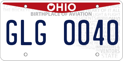 OH license plate GLG0040