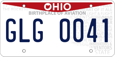 OH license plate GLG0041