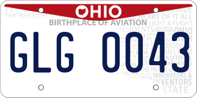 OH license plate GLG0043