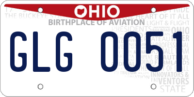 OH license plate GLG0051