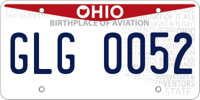 OH license plate GLG0052
