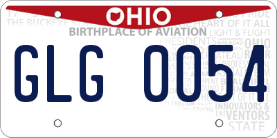 OH license plate GLG0054