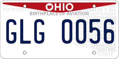 OH license plate GLG0056