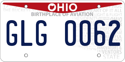 OH license plate GLG0062