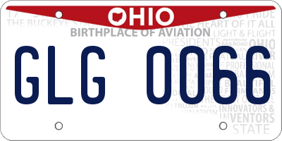 OH license plate GLG0066