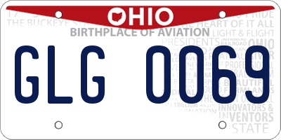 OH license plate GLG0069