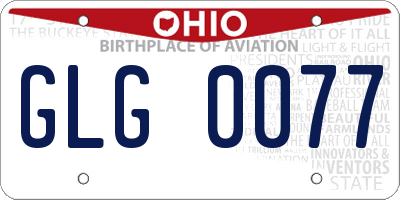 OH license plate GLG0077