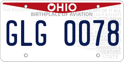 OH license plate GLG0078