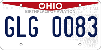 OH license plate GLG0083