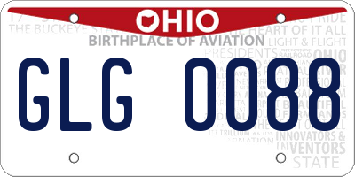 OH license plate GLG0088