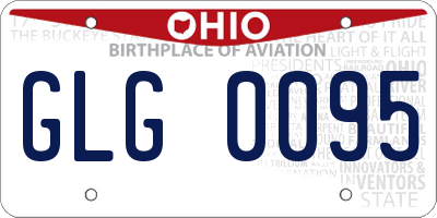 OH license plate GLG0095