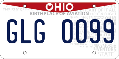 OH license plate GLG0099
